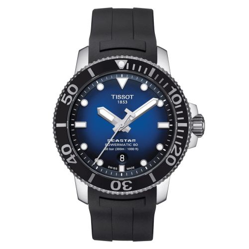 Tissot Seastar 1000 Powermatic 80 43 Stainless Steel / Gradient Blue / Rubber